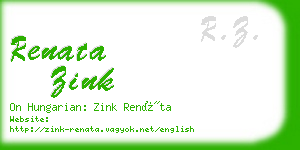 renata zink business card